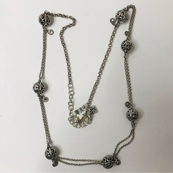 New BRIGHTON Silver Ball Chain Necklace - Picture 1 of 5
